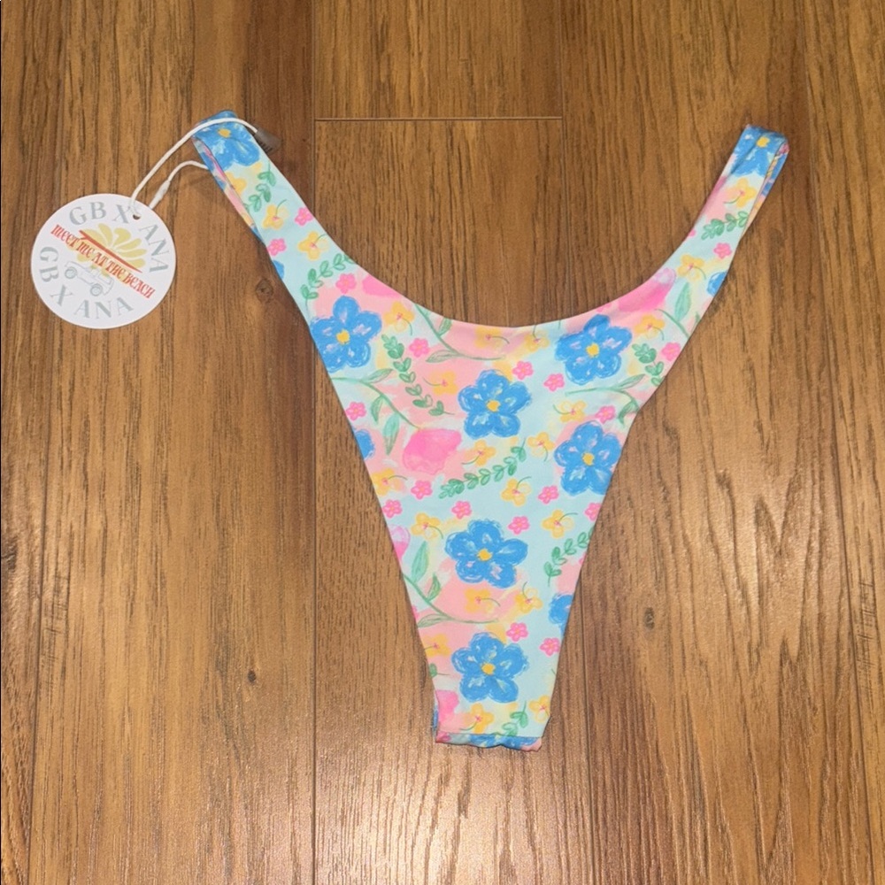 NEW GB x ANA Cheeky Bikini Bottom Floral Sz M NWT